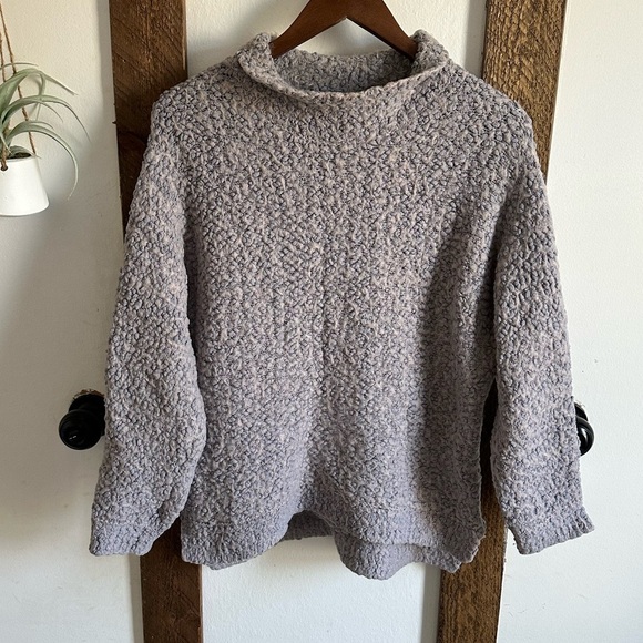 Gray Oversized Cowl Neck Sweater - Picture 8 of 15